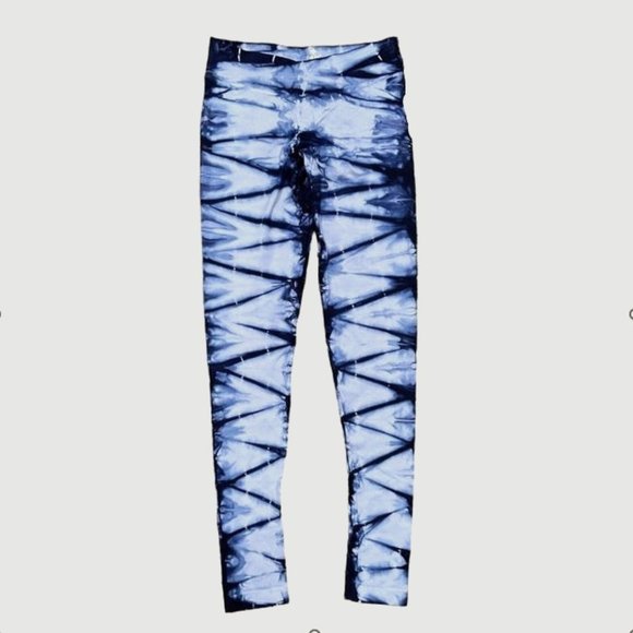 NUX Blue/White Tie Dye Leggings - Picture 1 of 4